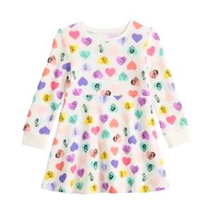NWT Disney Princess Print Fleece Skater Dress.  12 mon.